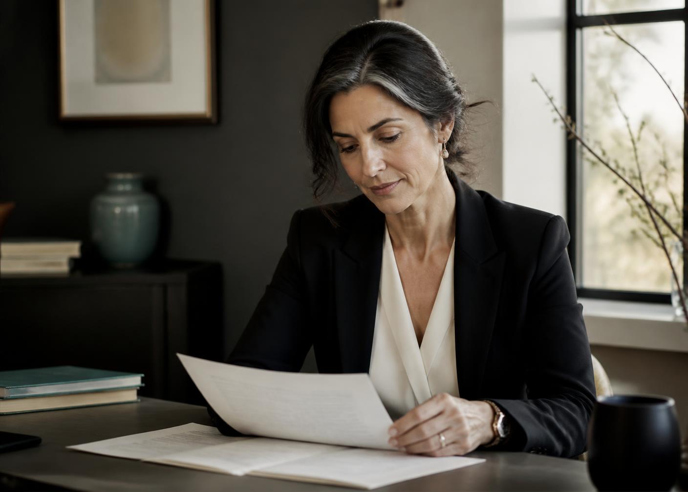 Ellen reviewing a client's personalized clarity report